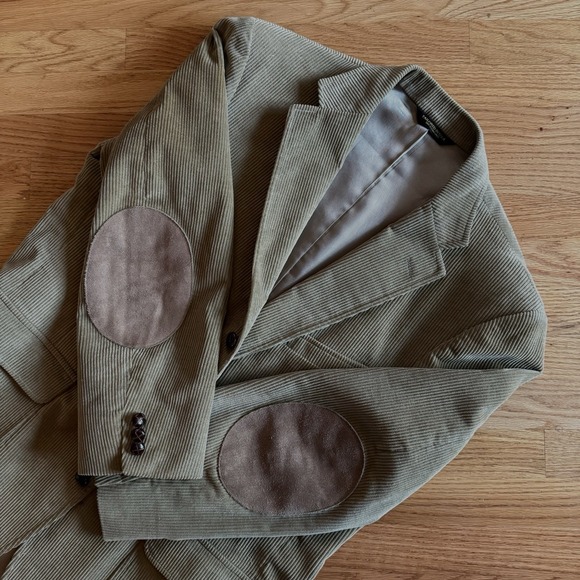 Vintage Corduroy Blazer Elbow Patches‎ Orvis Men 44R Heritage Academia Jacket